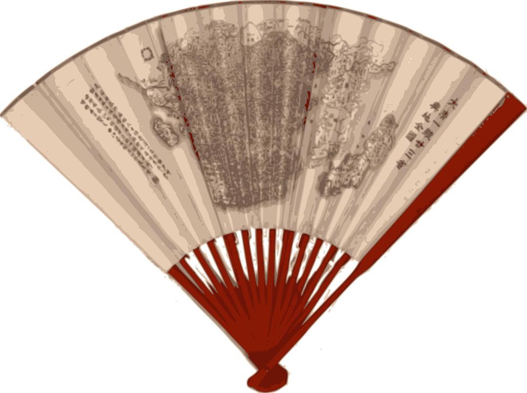 Asian Fan with a map - 1890 png transparent