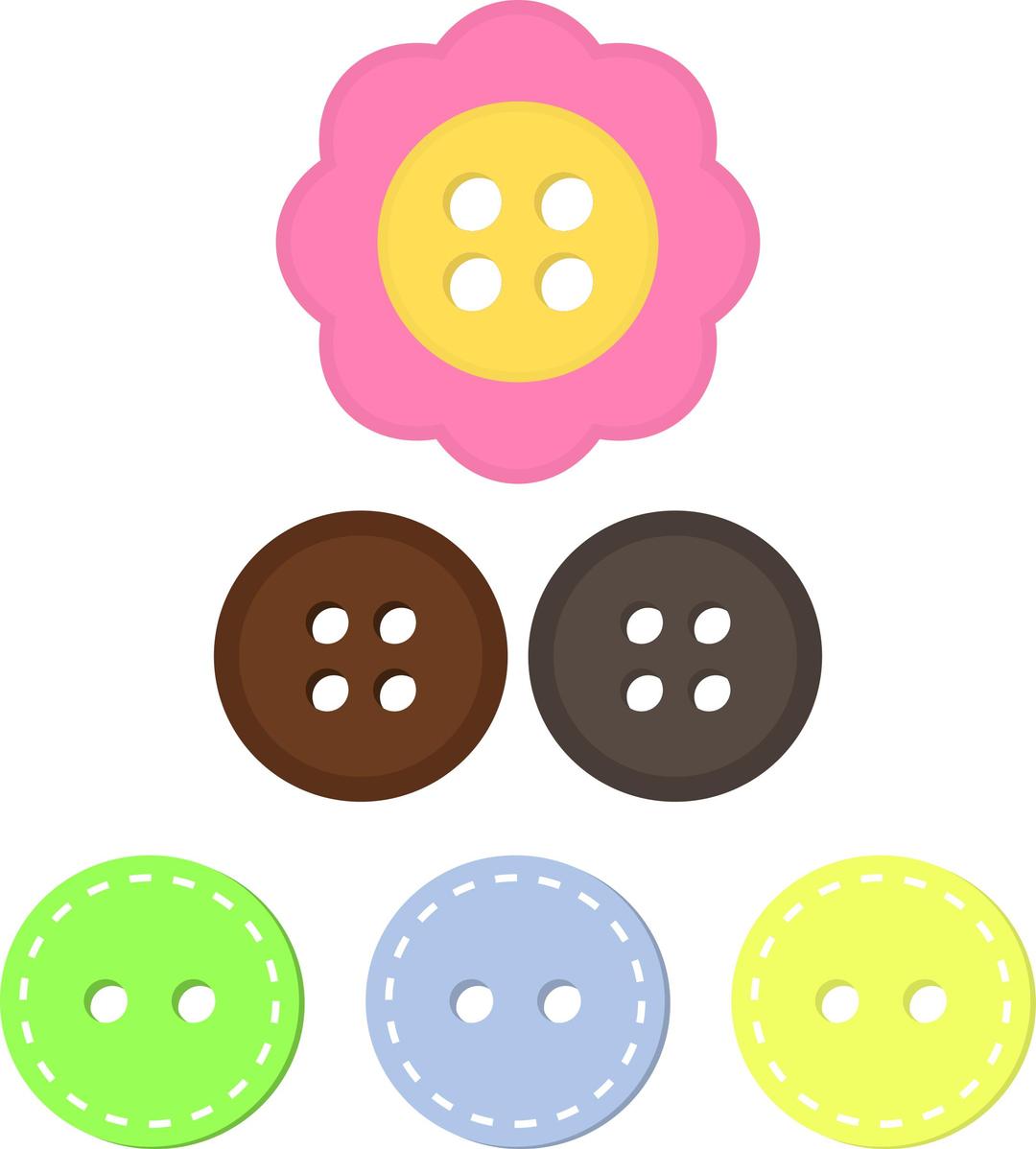 Assorted Buttons png transparent