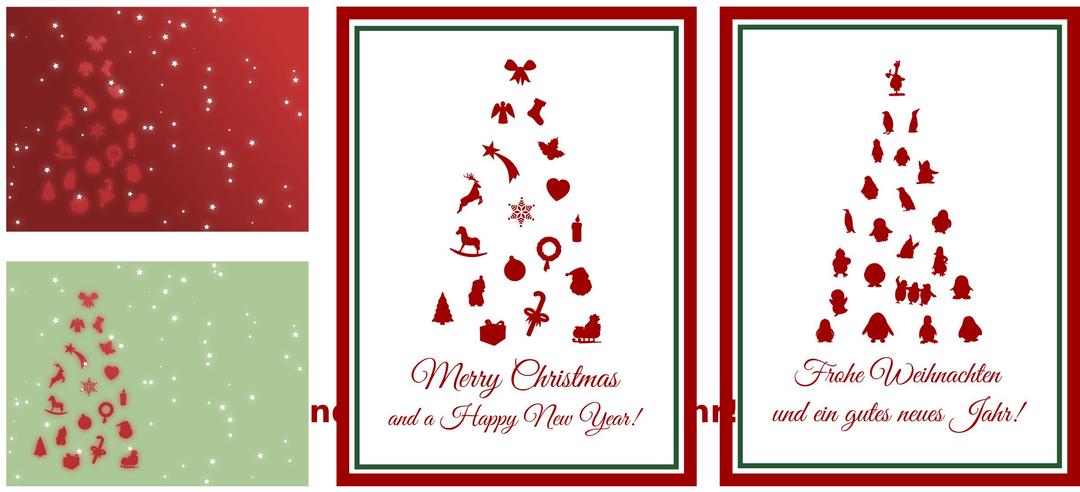 Assorted Christmas Cards png transparent