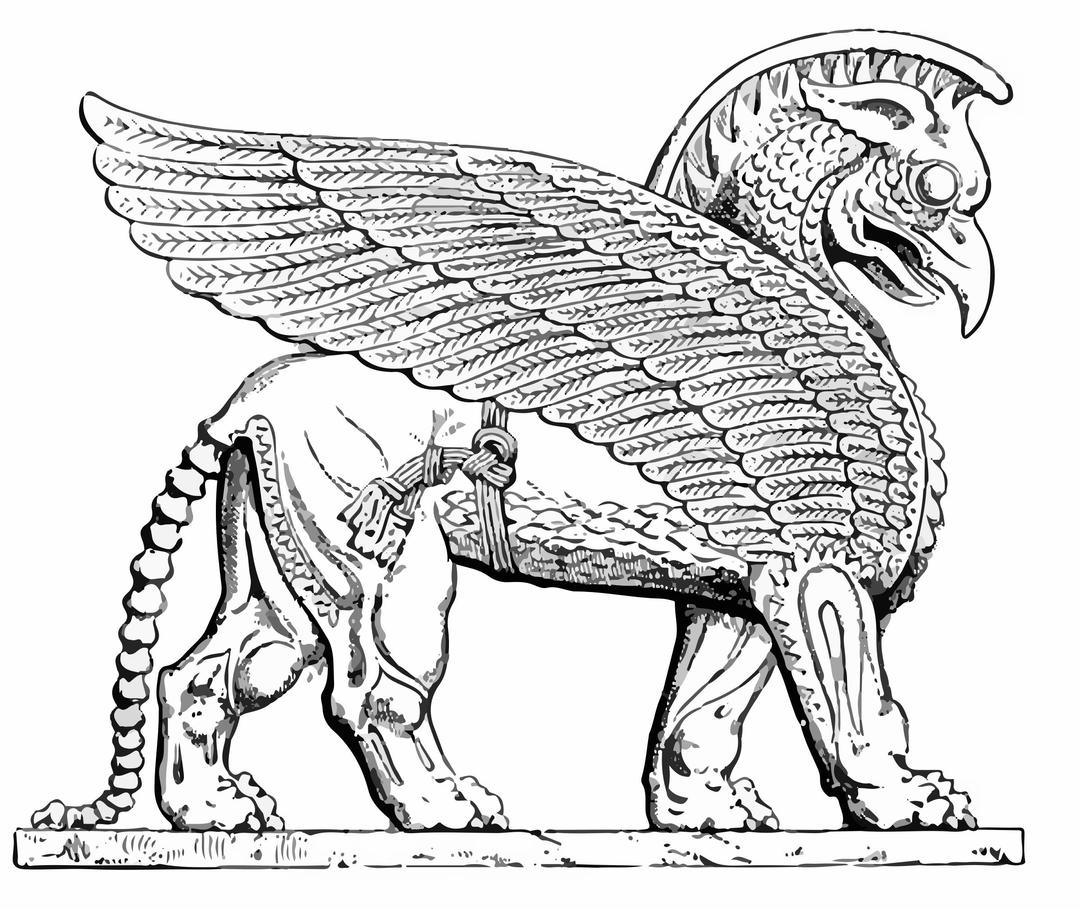 Assyrian Winged Lion (AI) png transparent