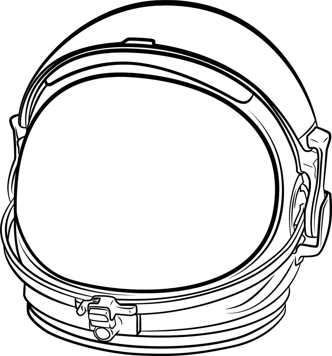 Astronaut Helmet Line Art png transparent