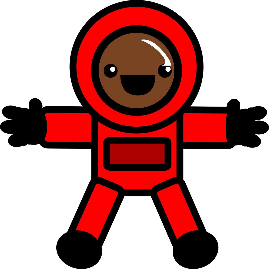 Astronaut - red space suit png transparent