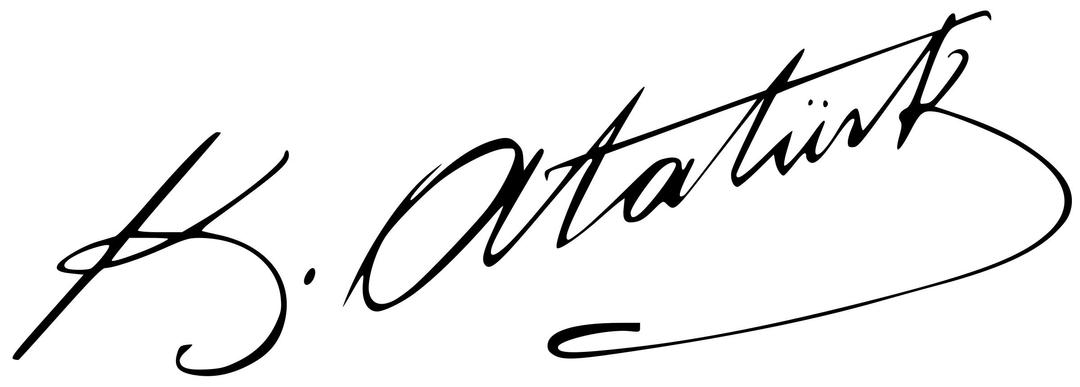 Ataturk signature png transparent