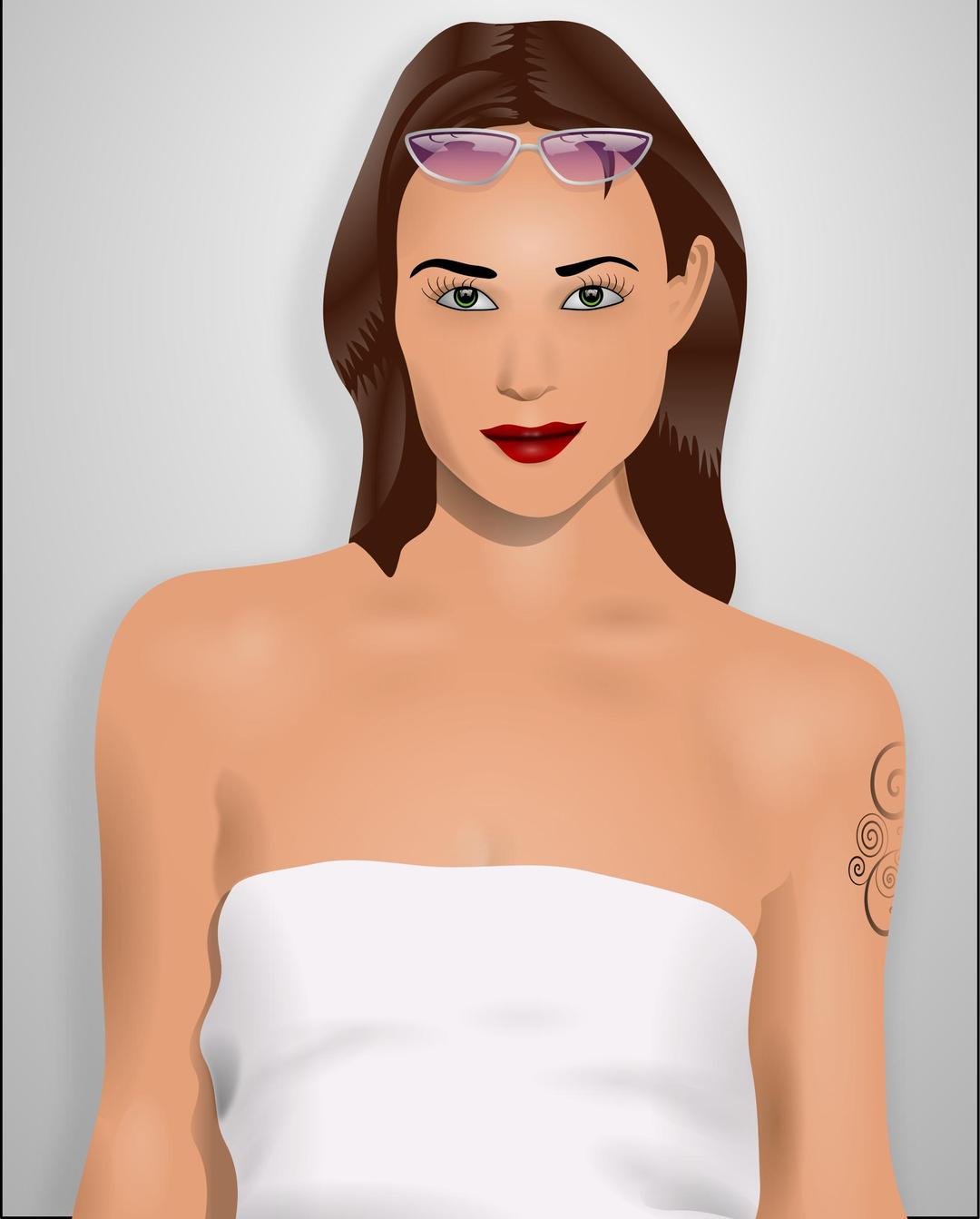 Attractive Woman with Sunglasses png transparent