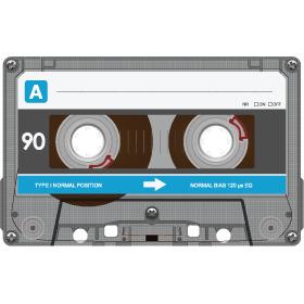 Audio Cassette Blue png transparent