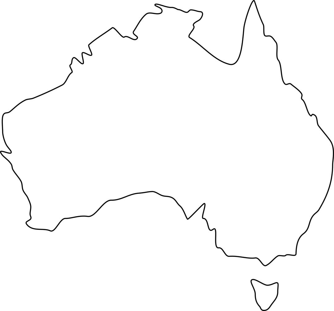 Australia Outline png transparent