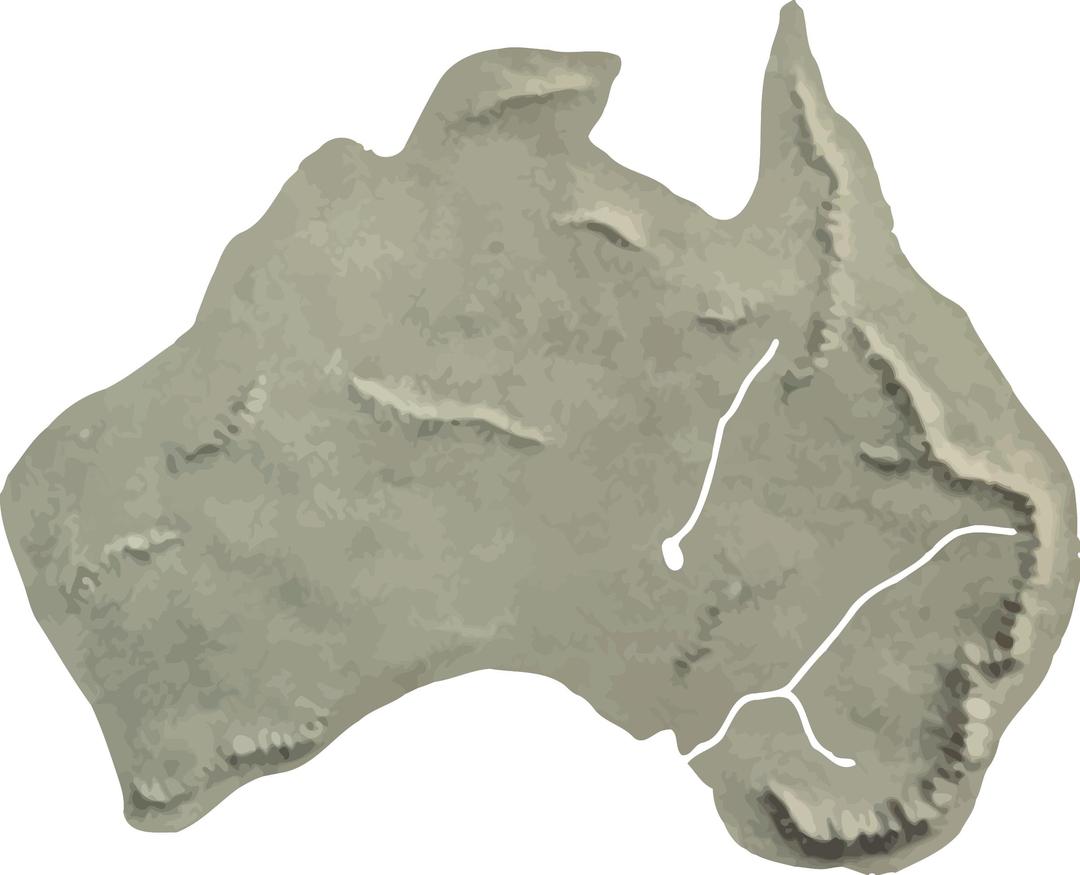 Australia relief map png transparent