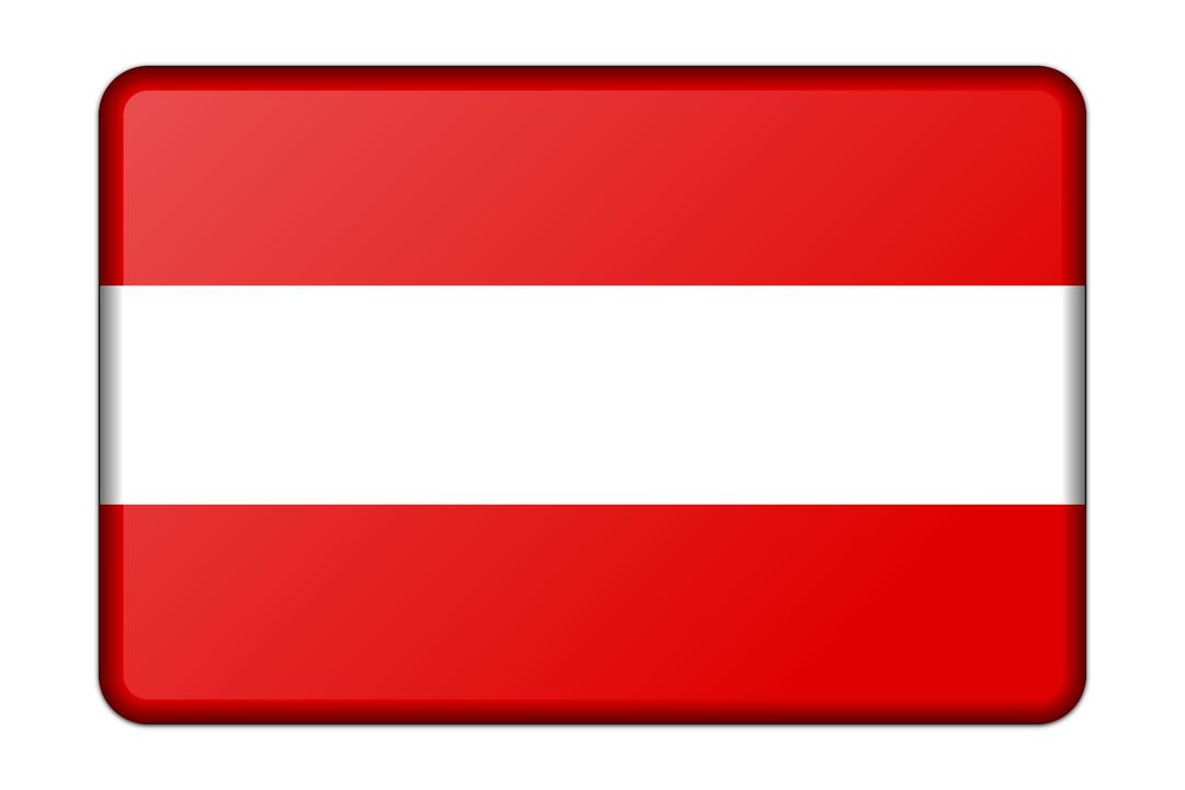 Austria flag (bevelled) png transparent
