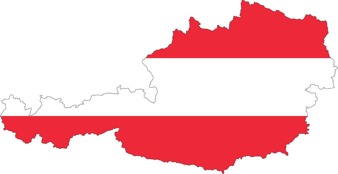 Austria Map Flag With Stroke png transparent