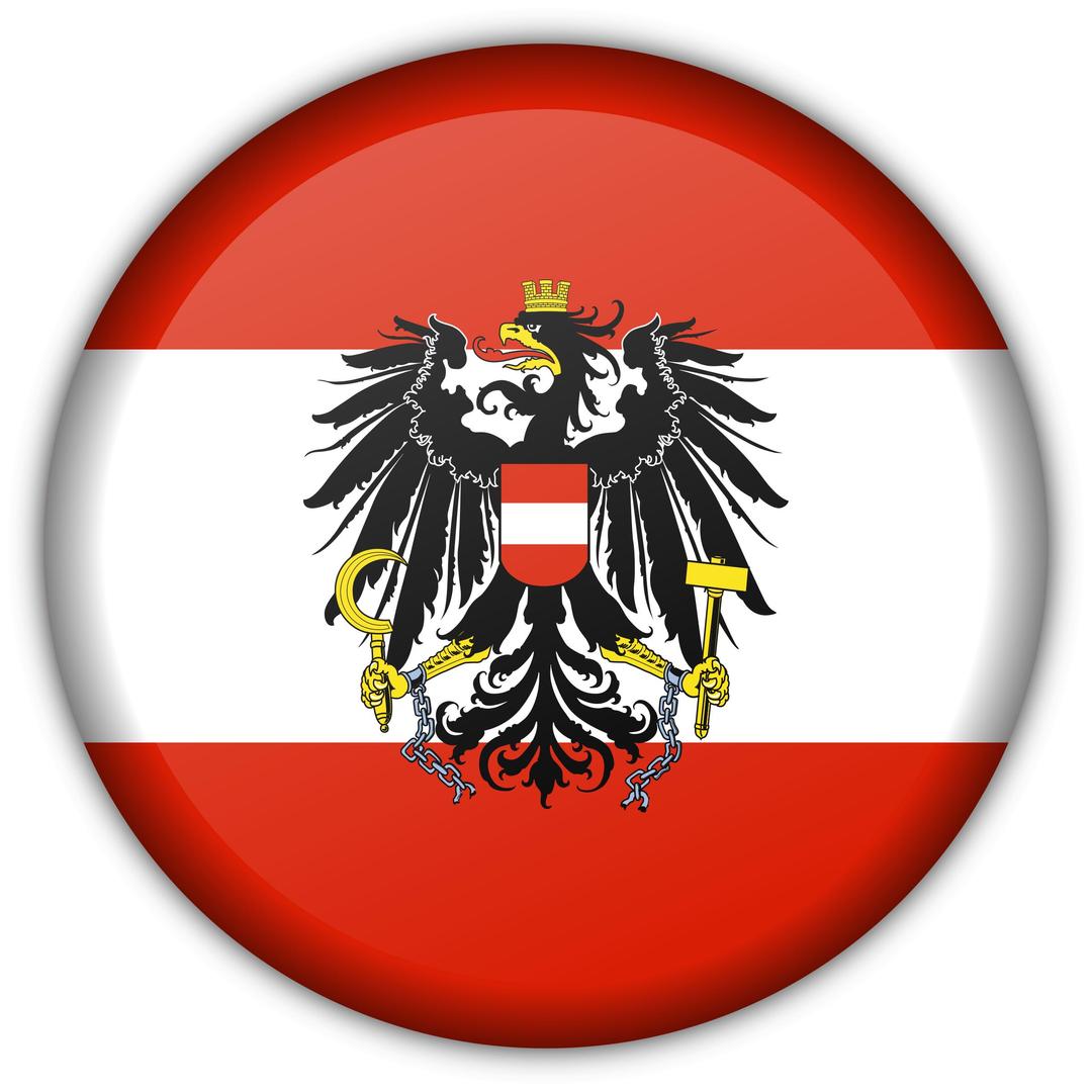 Austrian Flag Button png transparent