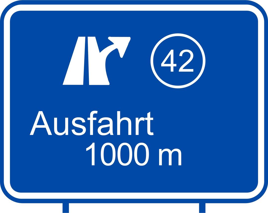 Autobahn Ausfahrt / German highway exit png transparent