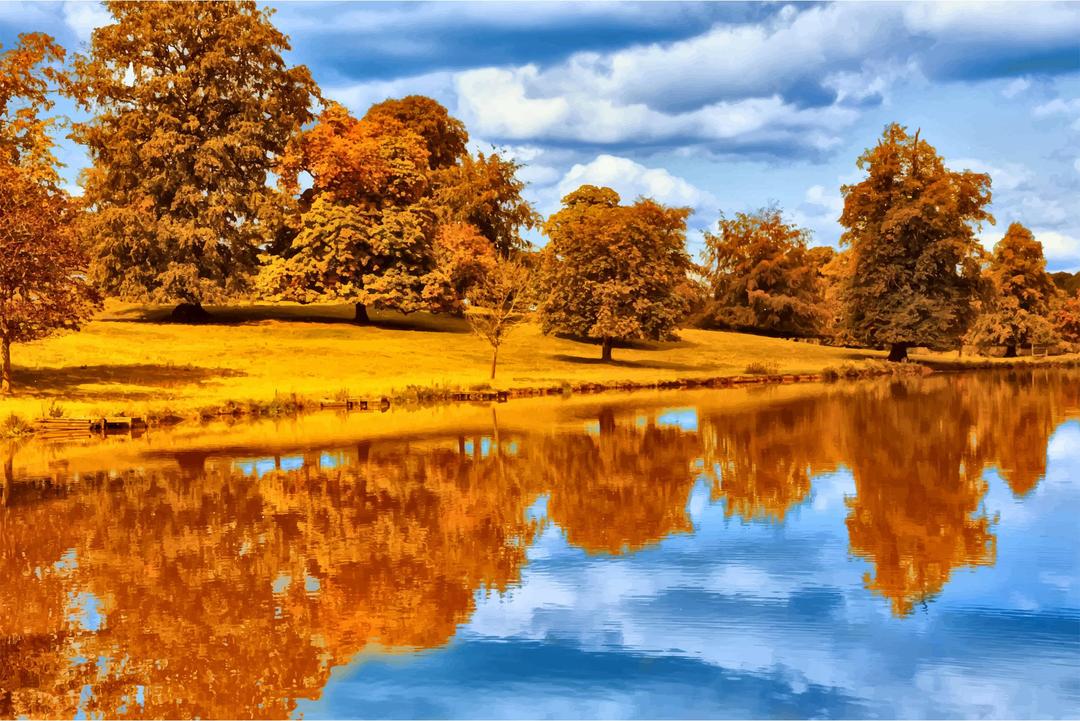 Autumn By The Lake png transparent