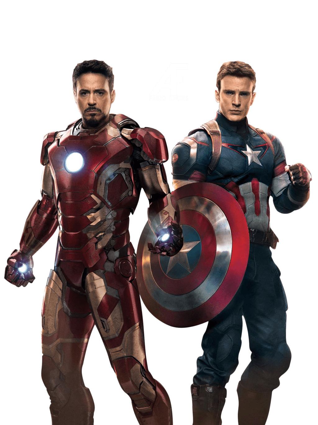 Avengers Ironman Captain America png transparent