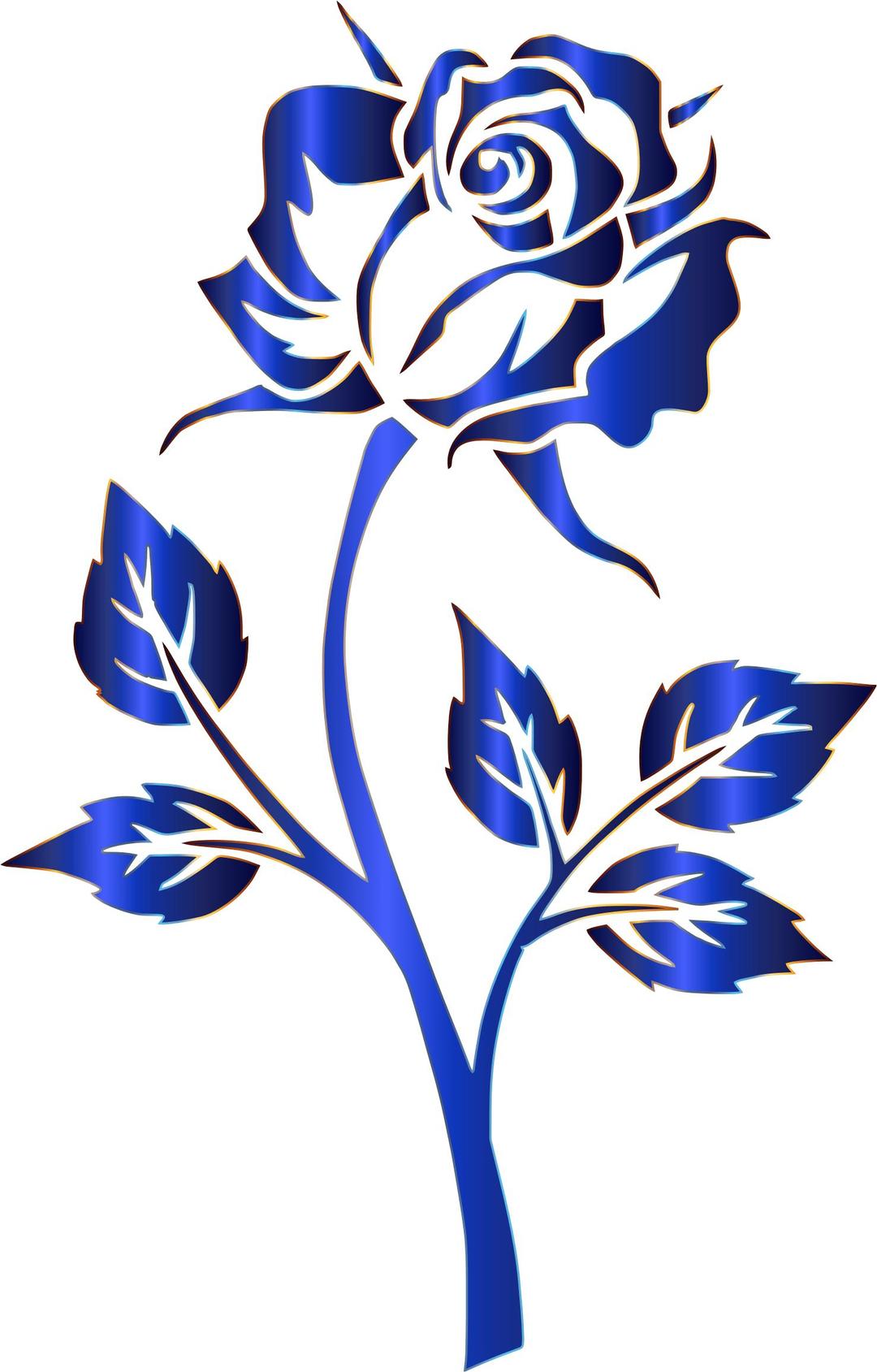 Azure Rose Silhouette No Background png transparent