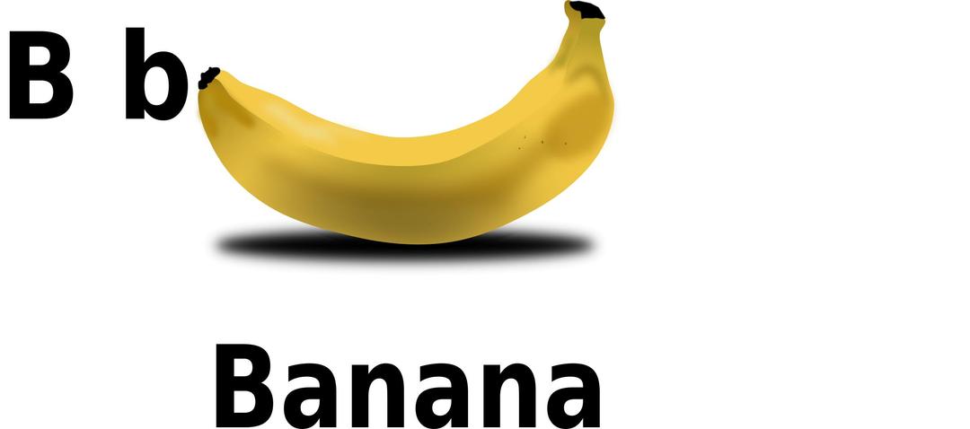 B for Banana png transparent