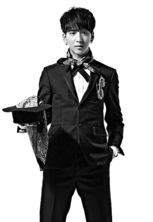 B1A4 Baro Black and White png transparent