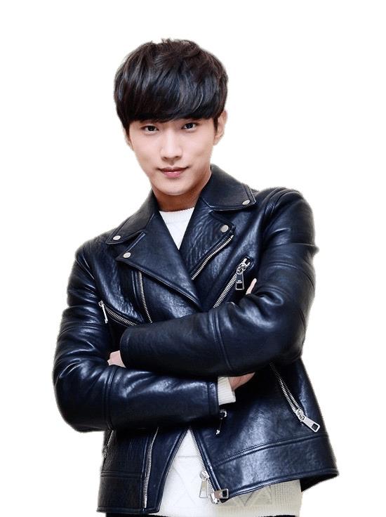 B1A4 Jinyoung In Black Leather Jacket png transparent