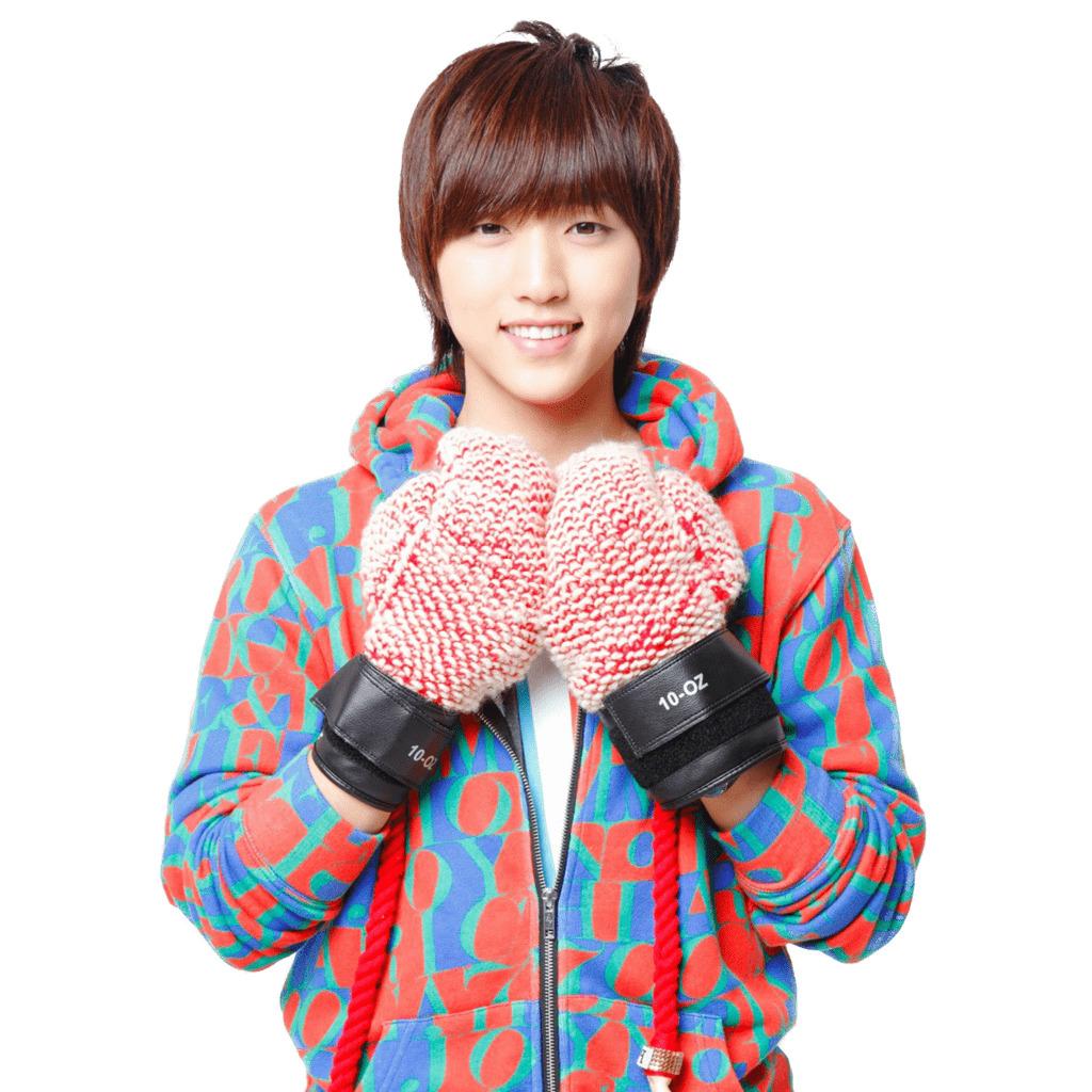 B1A4 Sandeul Wearing Woolen Boxing Gloves png transparent