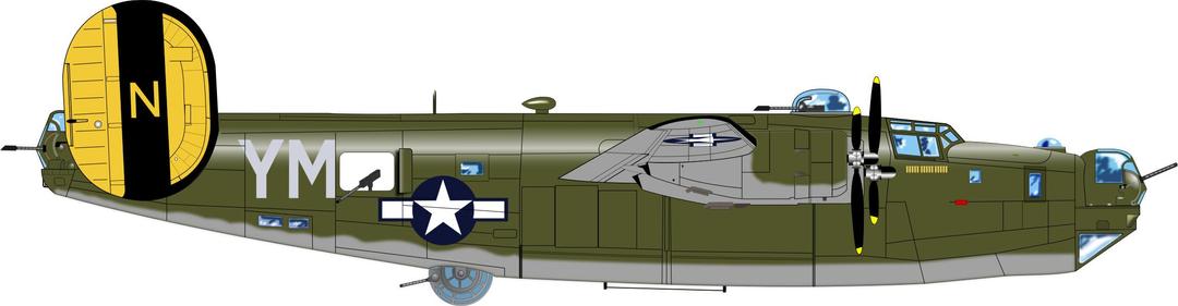 B-24 J BOMBER png transparent