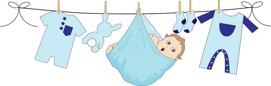 Baby Boy Hanging On A Clothesline png transparent