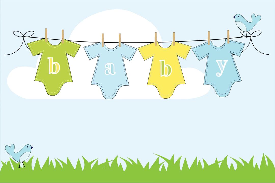 Baby Clothes Hanging On Clothesline Outside png transparent