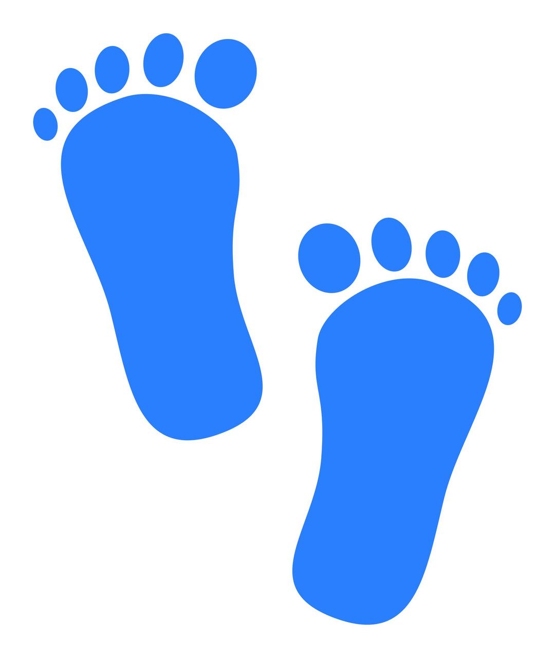 Baby footprints blue png transparent