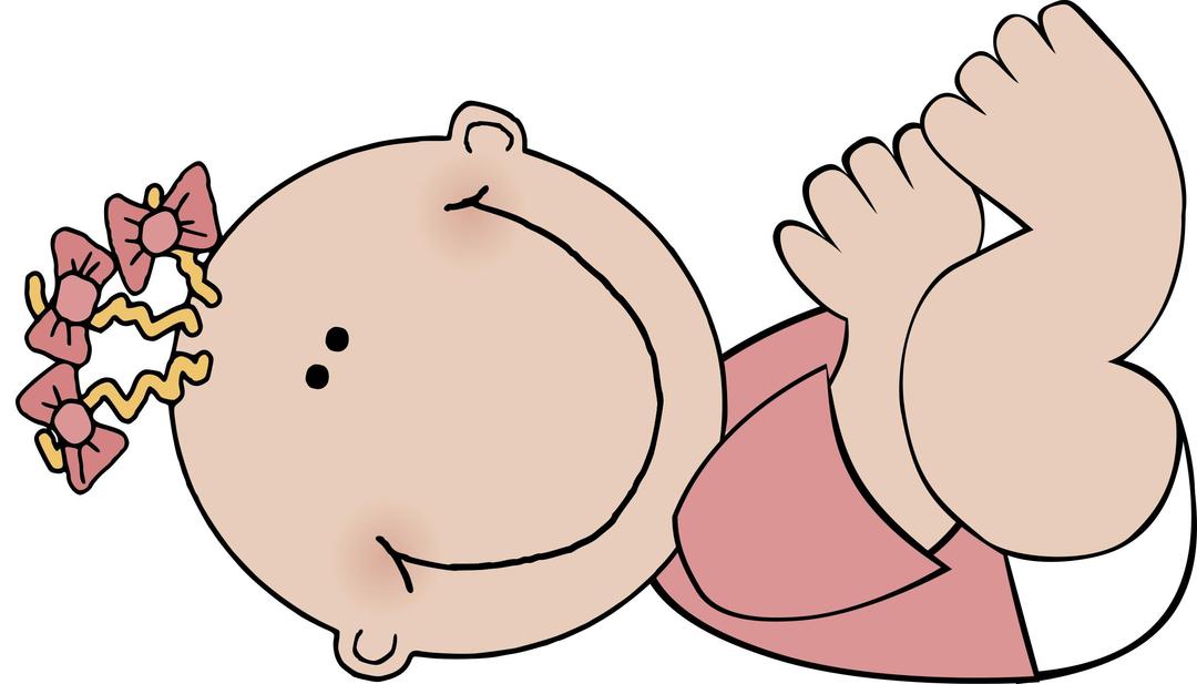 Baby girl lying png transparent