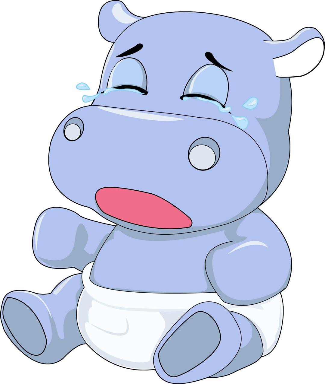 Baby Hippo Crying png transparent