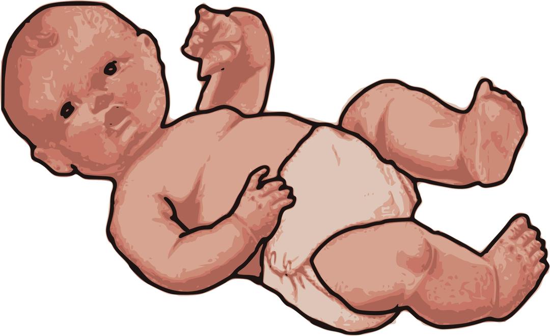 Baby in a Diaper png transparent