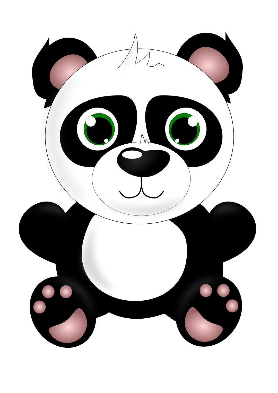 Baby panda png transparent