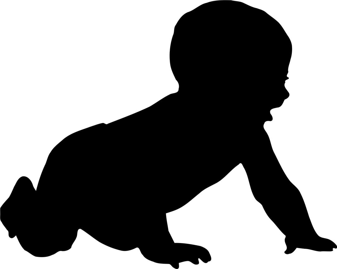 Baby silhouette png transparent