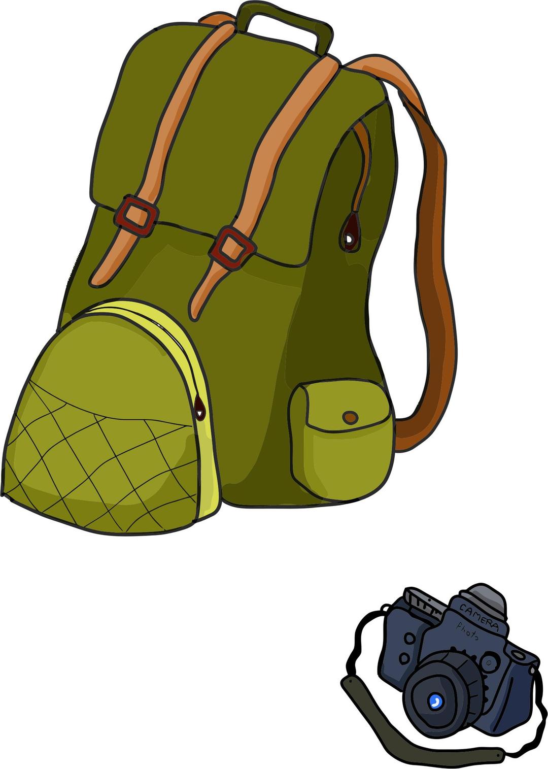 Backpack And Camera png transparent