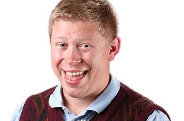 Bad Luck Brian Smiling Now png transparent