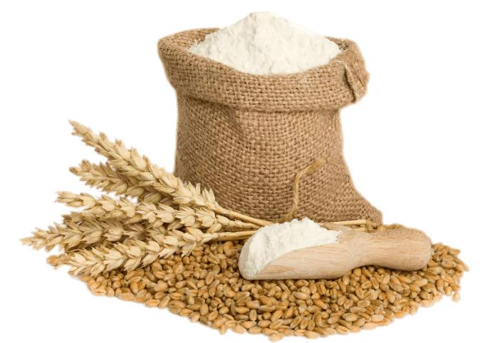 Bag Of Wheat Flour and Spikes png transparent
