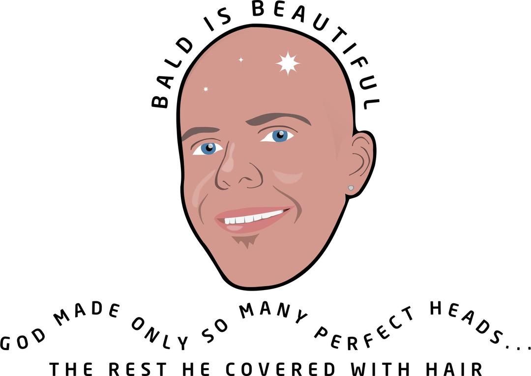 Bald Is Beautiful No Background png transparent