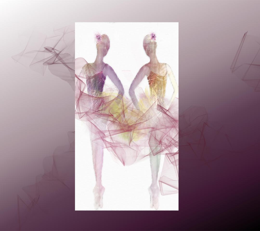 Ballerina Brilliance Duet with Background png transparent