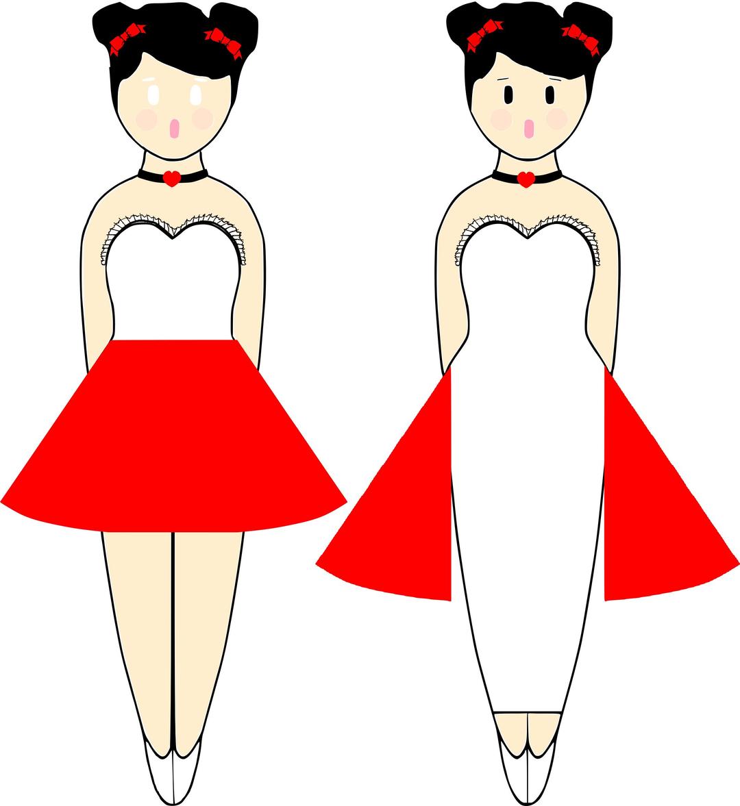 Ballerina Pencil Pals red outfits png transparent