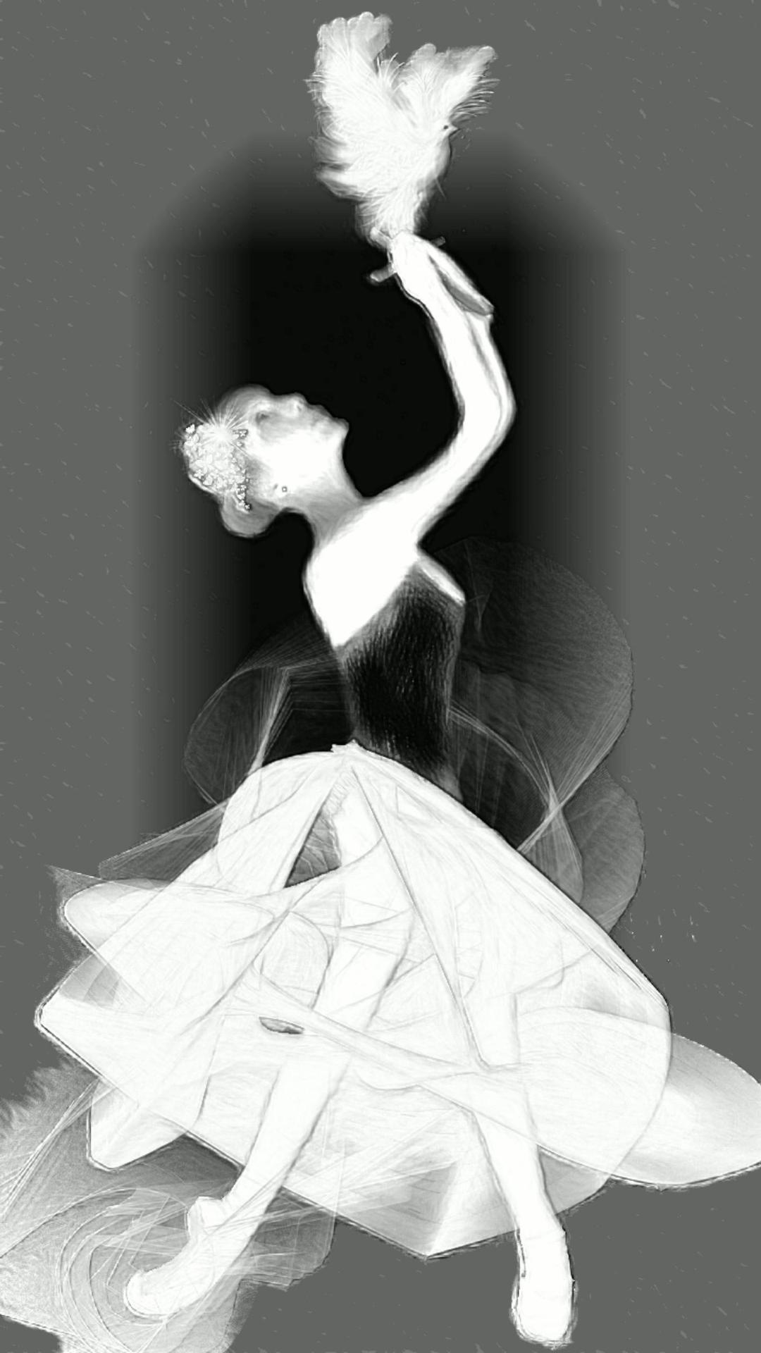 Ballet Black-White Framed Dove Ballerina Suite png transparent