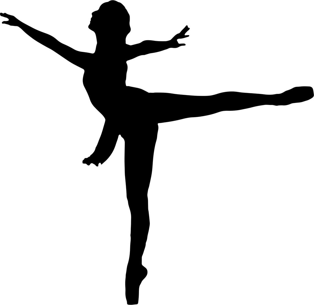 Ballet Dancer Silhouette png transparent