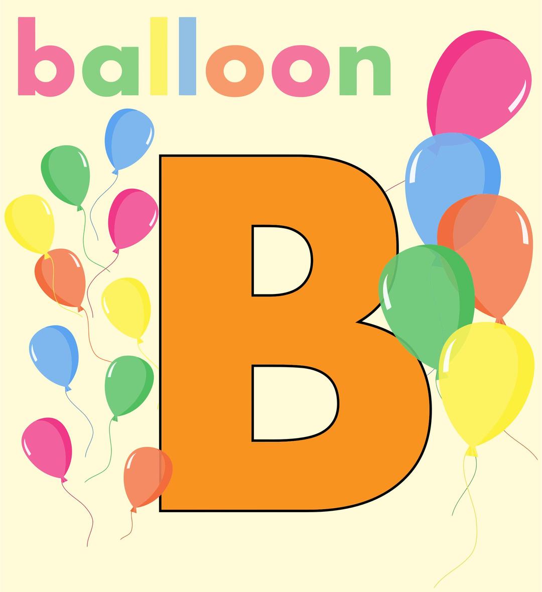 Balloons Alphabet B png transparent