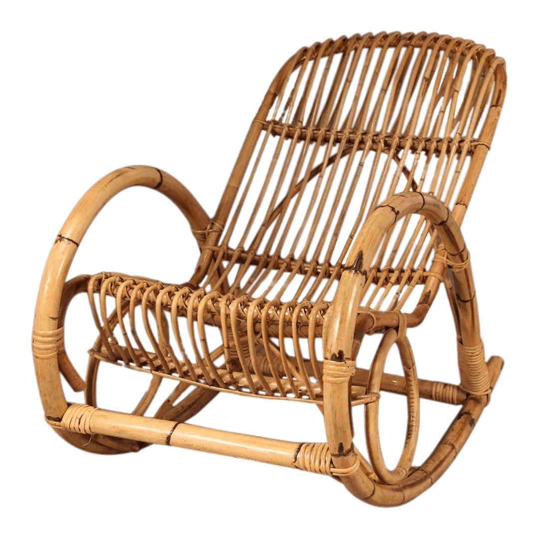 Bamboo Rocking Chair png transparent