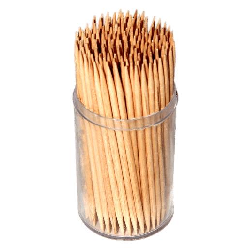 Bamboo Toothpicks In Round Pot png transparent
