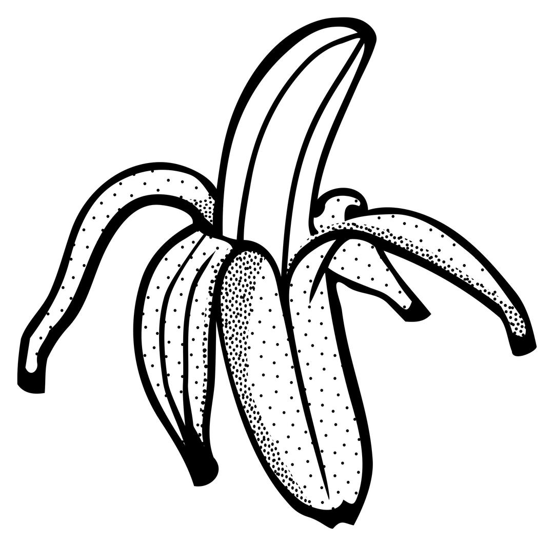 banana - lineart png transparent