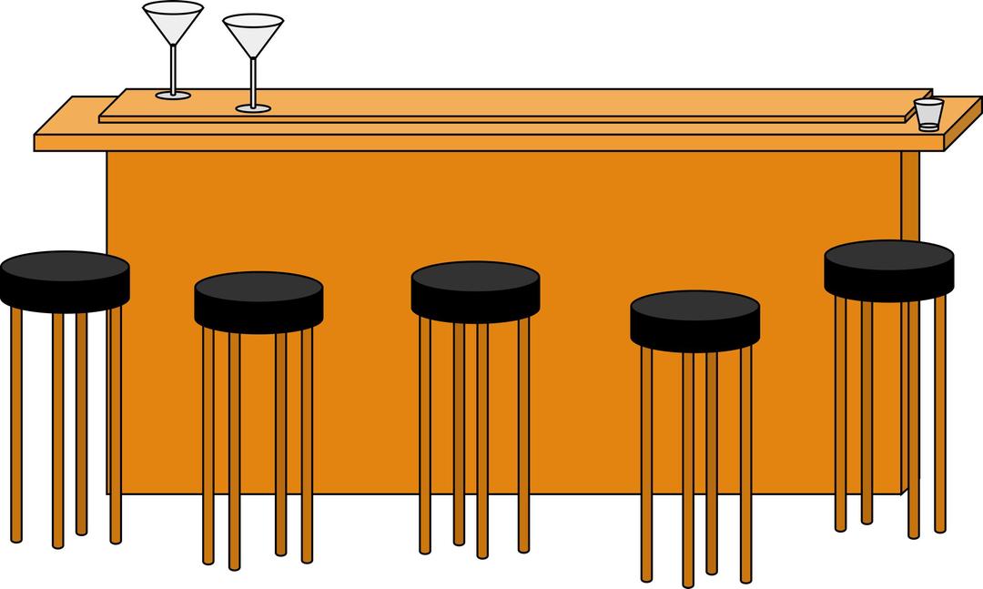 bar with stools png transparent