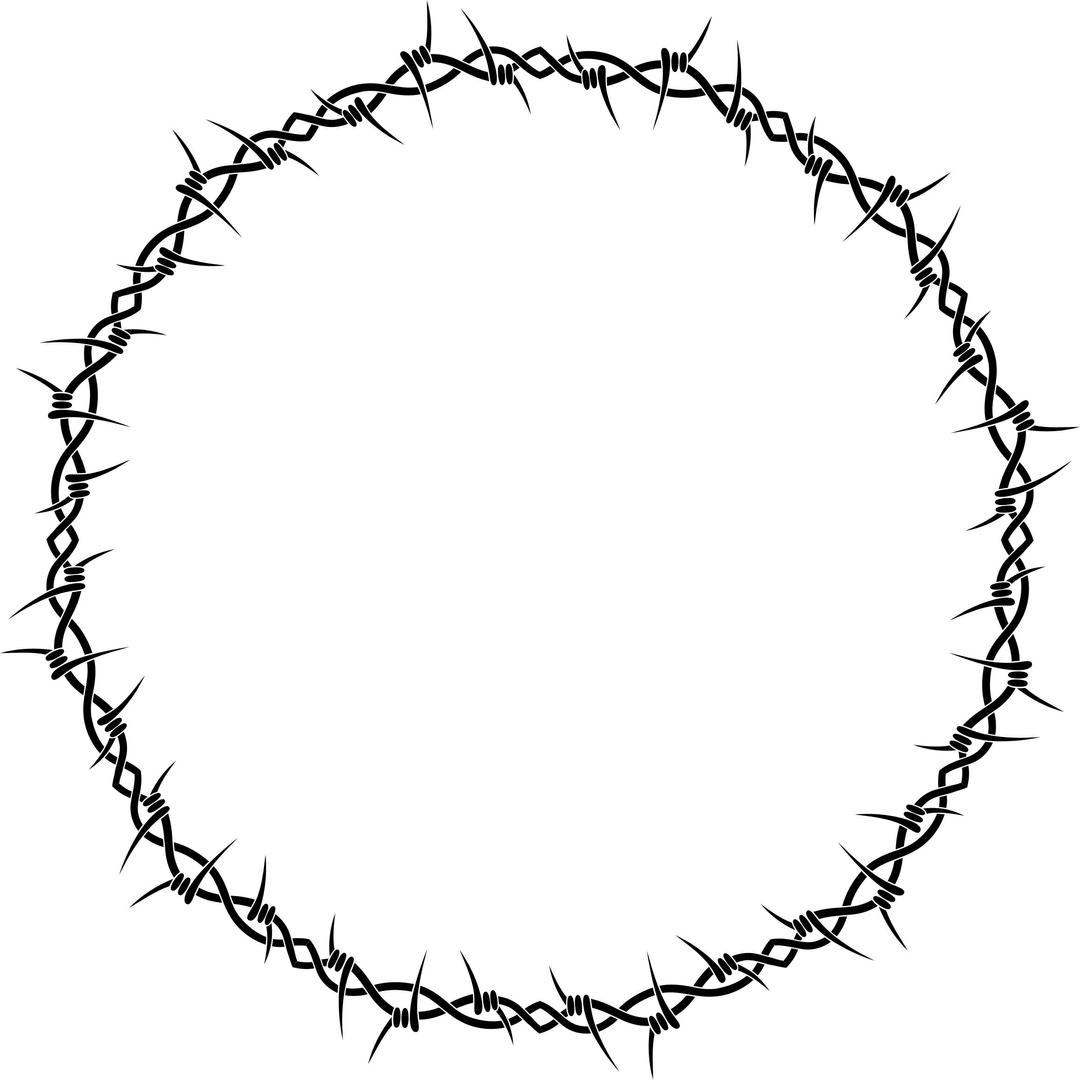 Barbed Wire Circle png transparent