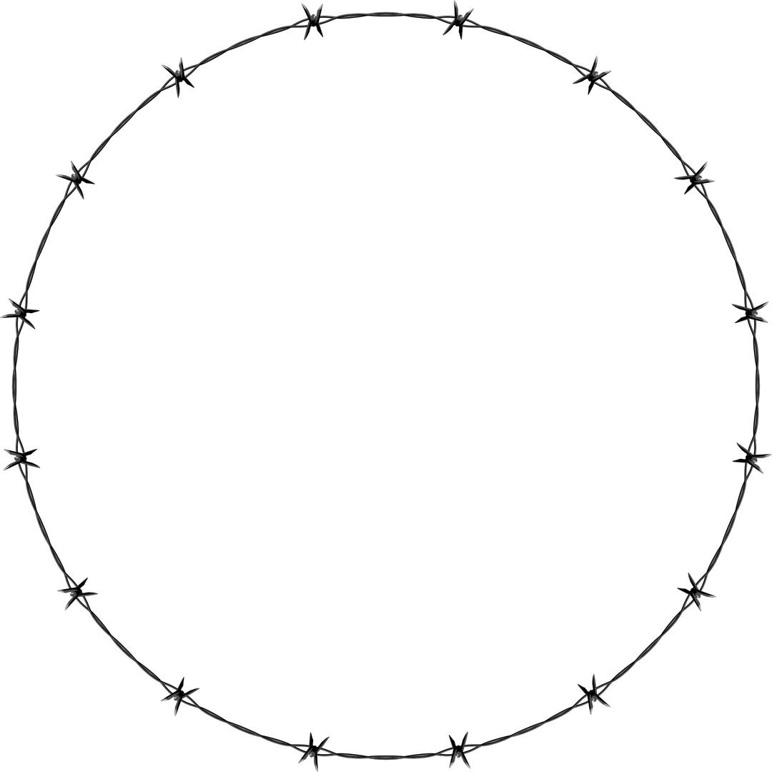 Barbed Wire Circle Frame Border png transparent