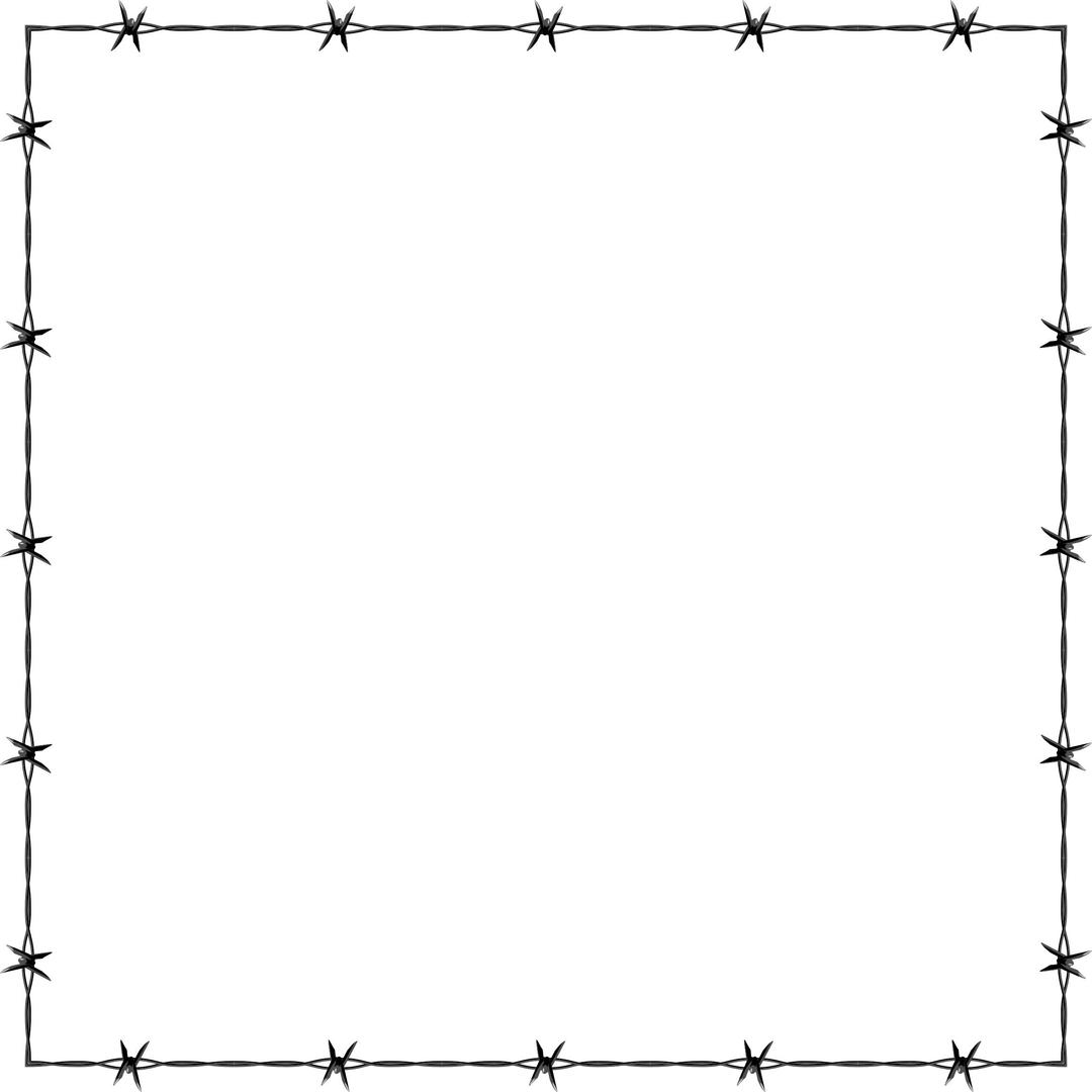 Barbed Wire Frame Border png transparent