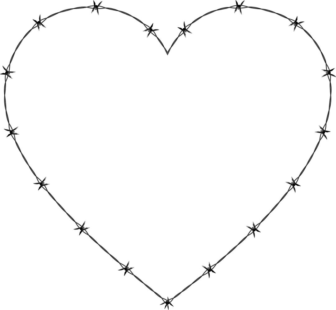 Barbed Wire Heart png transparent