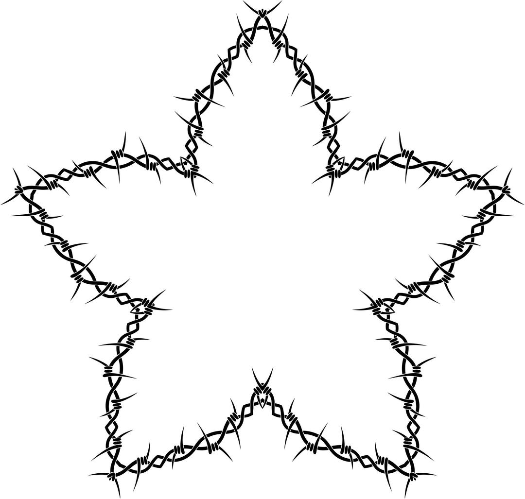 Barbed Wire Star png transparent
