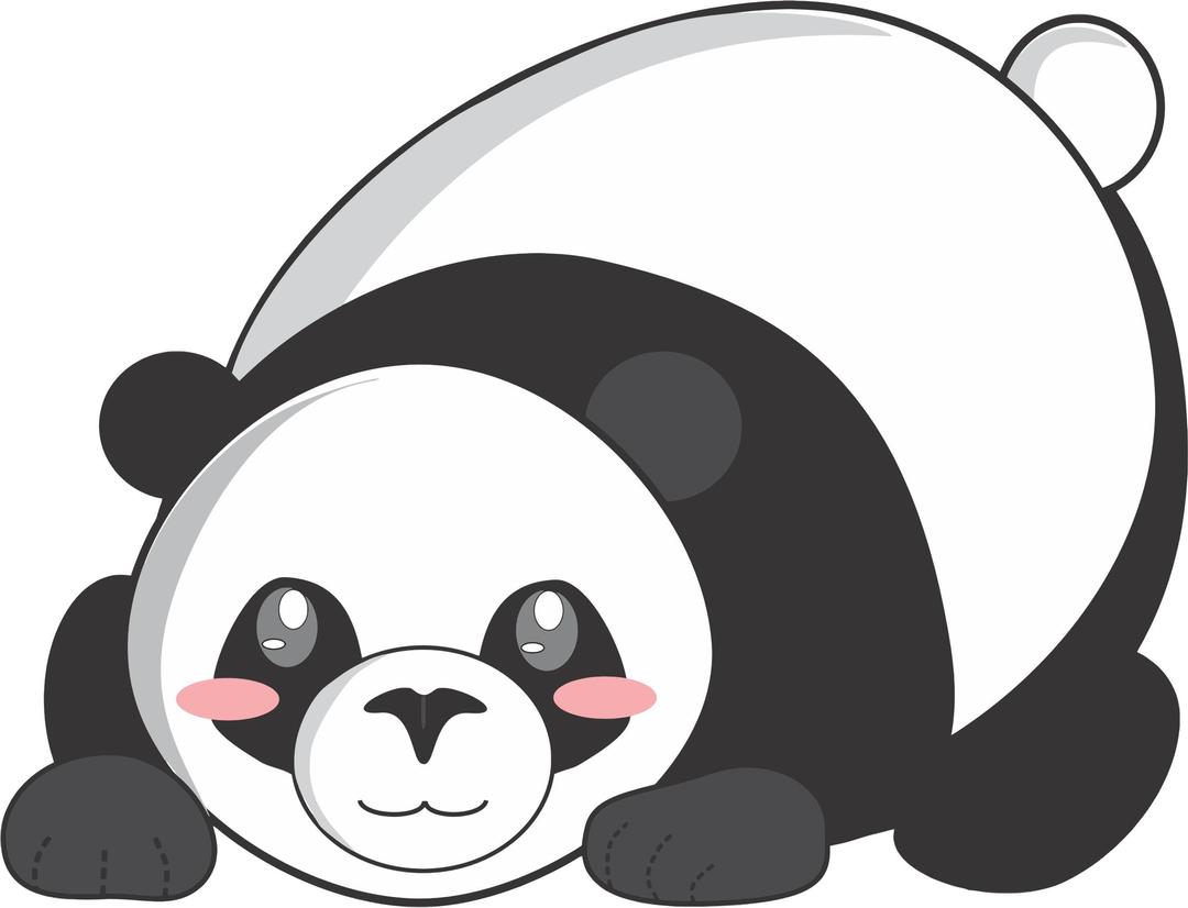 Bashful Cartoon Panda png transparent
